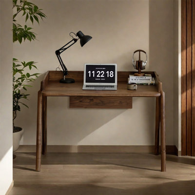 Light luxury black walnut desk