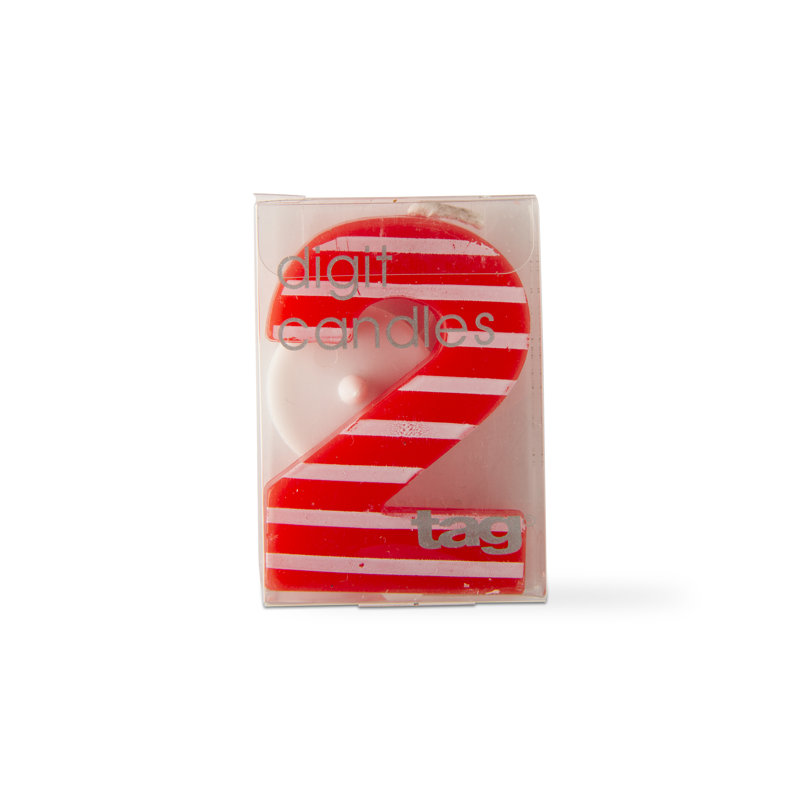 Two Digit Party Candle Stripes