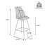 Swivel Yes Chenille Bar Stool-1362592455