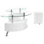 Ensemble de table basse et tabourets 3 pièces blanc ultrabrillant-130154194-130154193-130154196