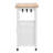 18X23in Kitchen Island Cart Rolling Storage Table With Single Door Cabinet