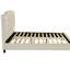 Superbe meuble pour chambre avec tête de lit tapissier capitonné moderne blanc cassé / beige-74943711-74943696