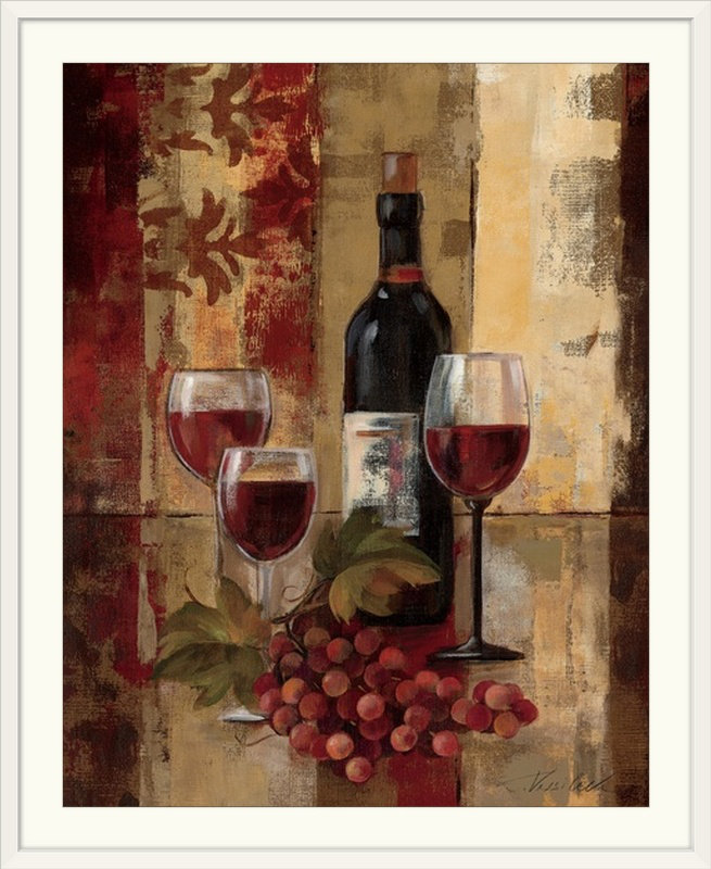 «Graffiti and Wine II» par Silvia Vassileva - reproduction, H 10 po x l 8 po x P 1,5 po, Toile