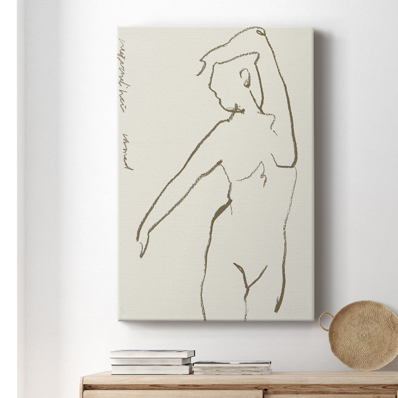 Toi et moi III - Toile tendue minimaliste, H 27 po x l 16 po x P 1,5 po