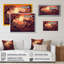 Orange et noir «Clash of Tigers II» sur toile-88534870-88534874