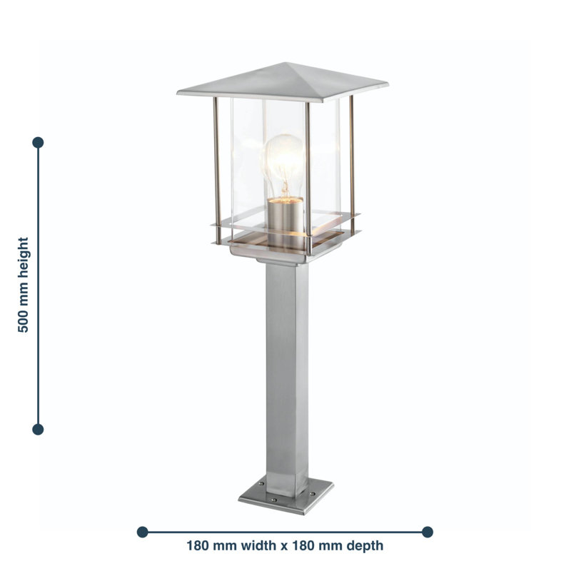 Deller Brushed Stainless Steel Bollard Light