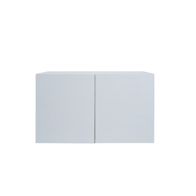 Radiance Radiance Ready to Assemble Slab Wall Bridge Kitchen Cabinet in White Gloss