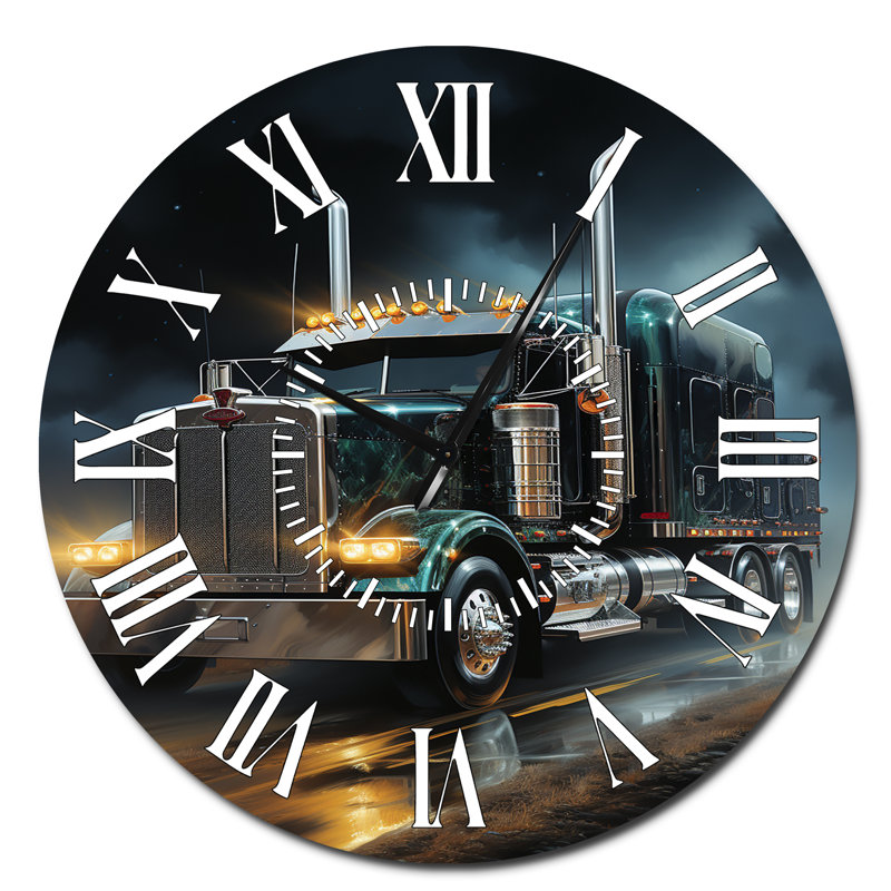 Horloge murale Semi Truck, Surdimensionné