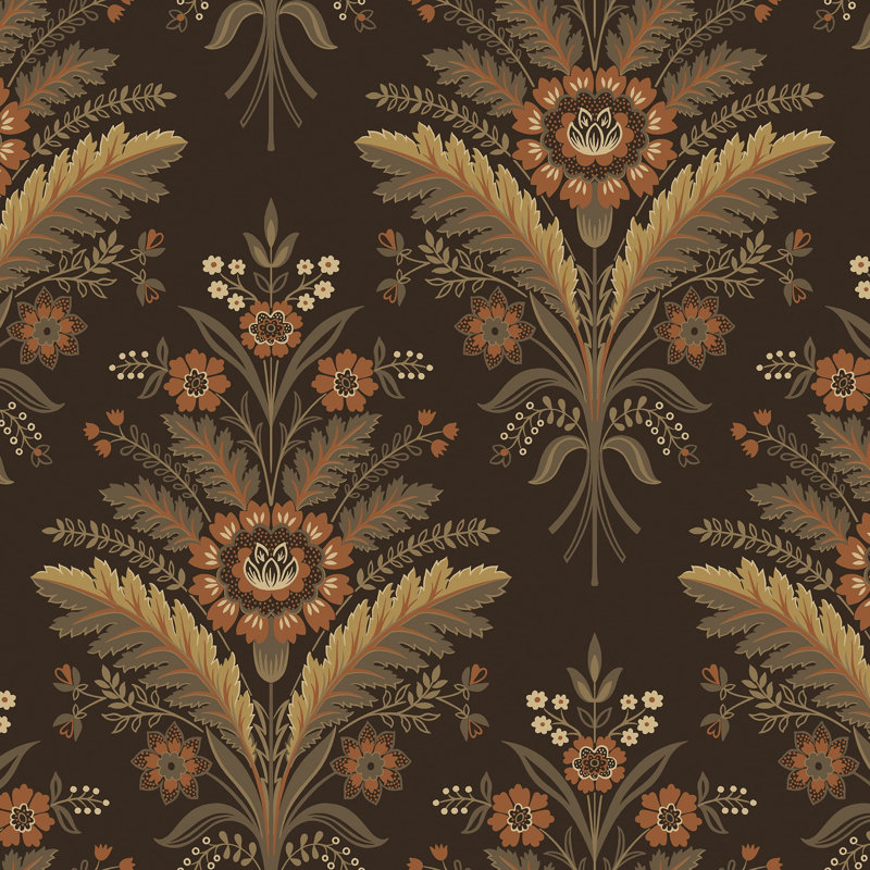 Tillie 8.23m x 68.58cm Matte Wallpaper Roll, Brown
