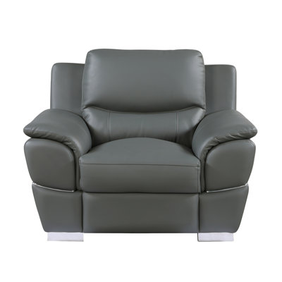 Chaise en cuir véritable