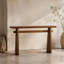Console en MDF, table d'entrée étroite de 140 cm, table d'appoint minimaliste et rustique pour couloir avec double structure de support, montage facile pour le hall d'entrée, le salon ou le couloir.