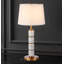 Lampe de table moderne en métal doré et albâtre
