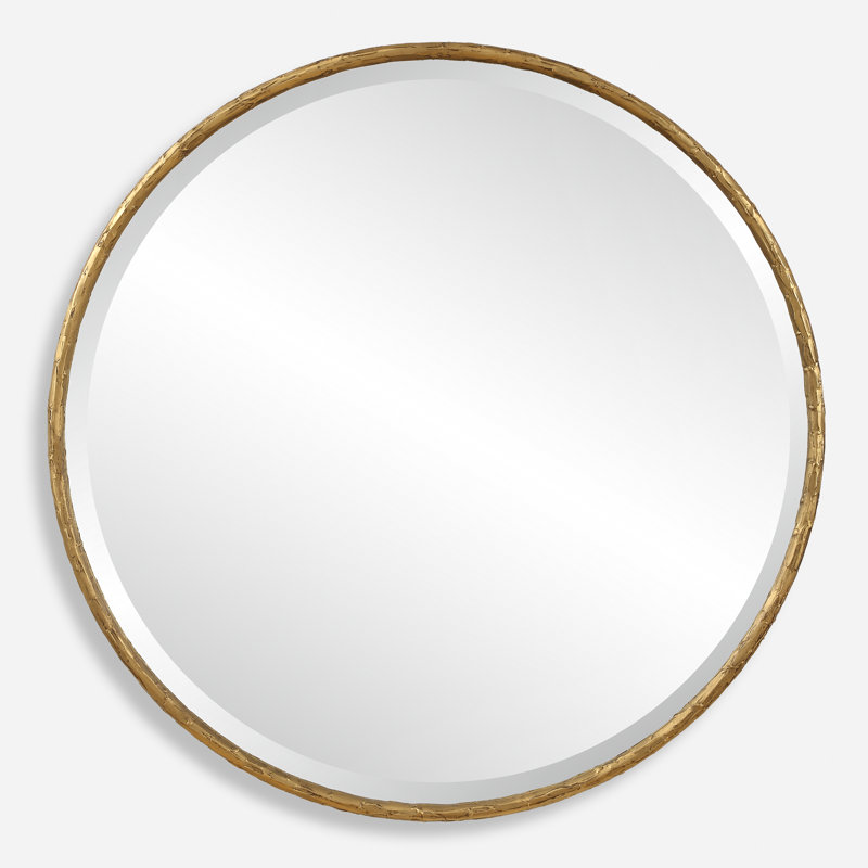 Mercer41 Hennix Aged Gold Round Mirror