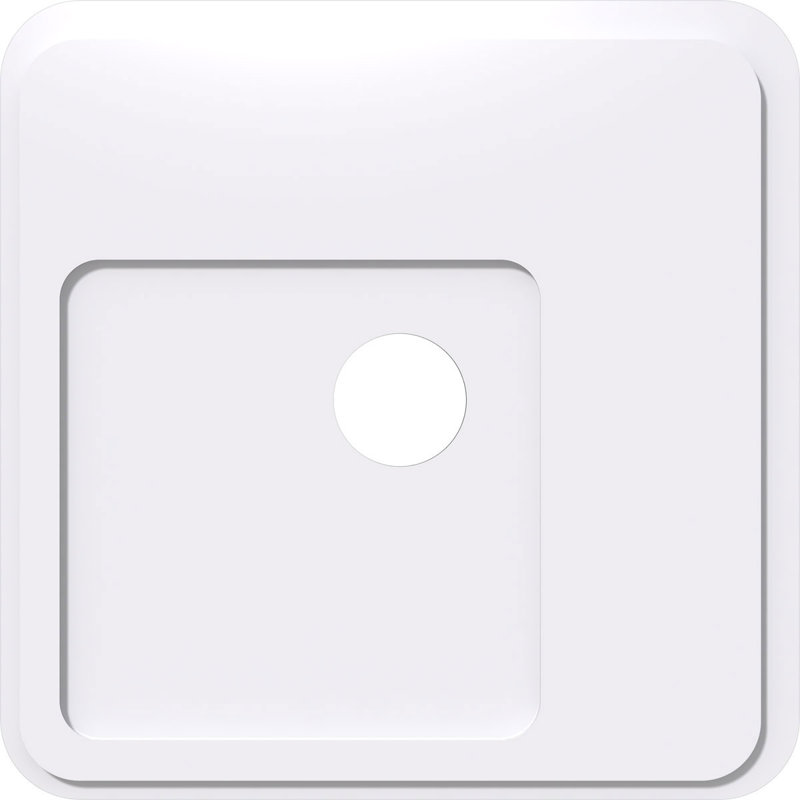 Médaillon de plafond contemporain en PVC Lucan, H 1 po x l 22 po x P 22 po
