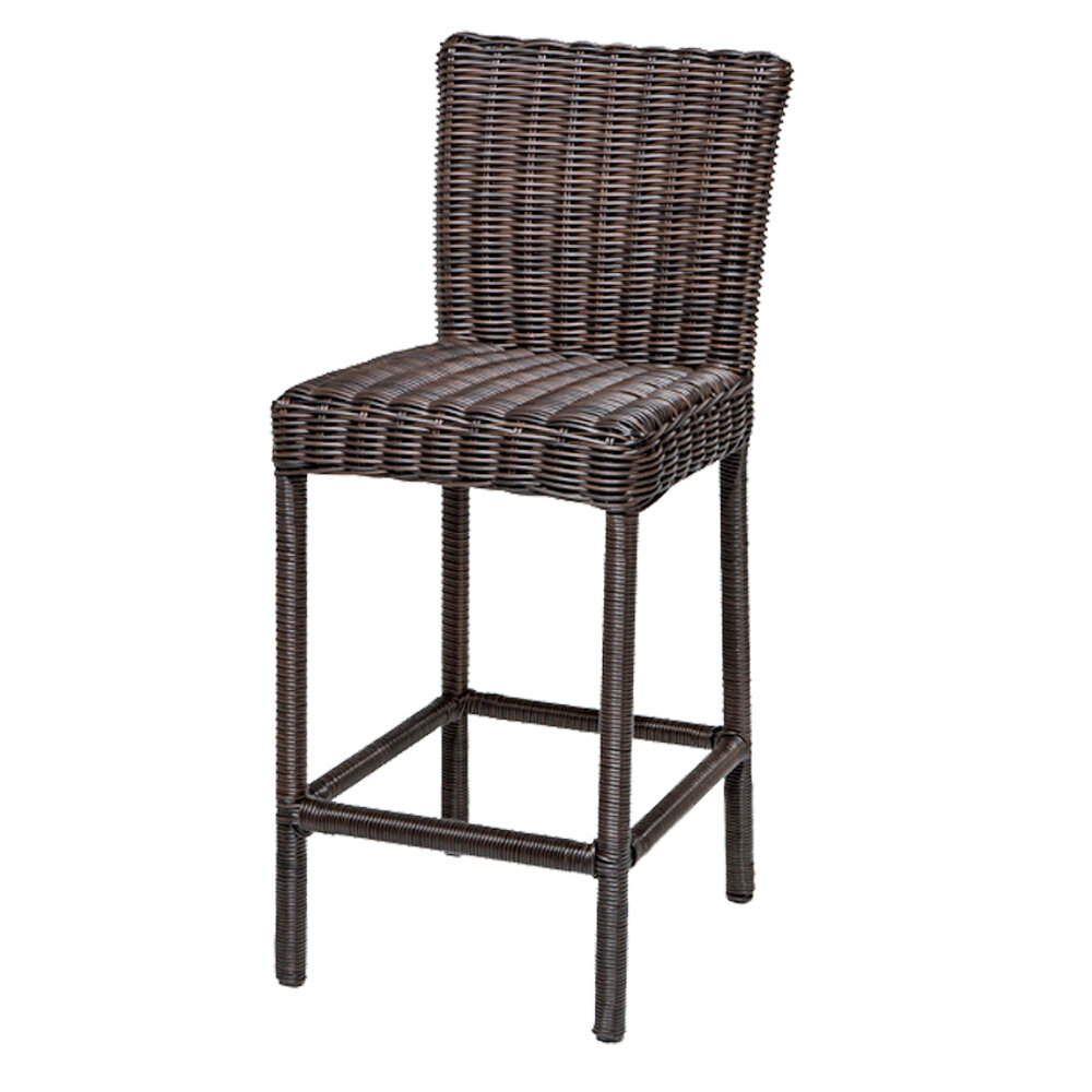 TK Classics Wicker Outdoor Stool Reviews Wayfair   Wicker Outdoor Stool 