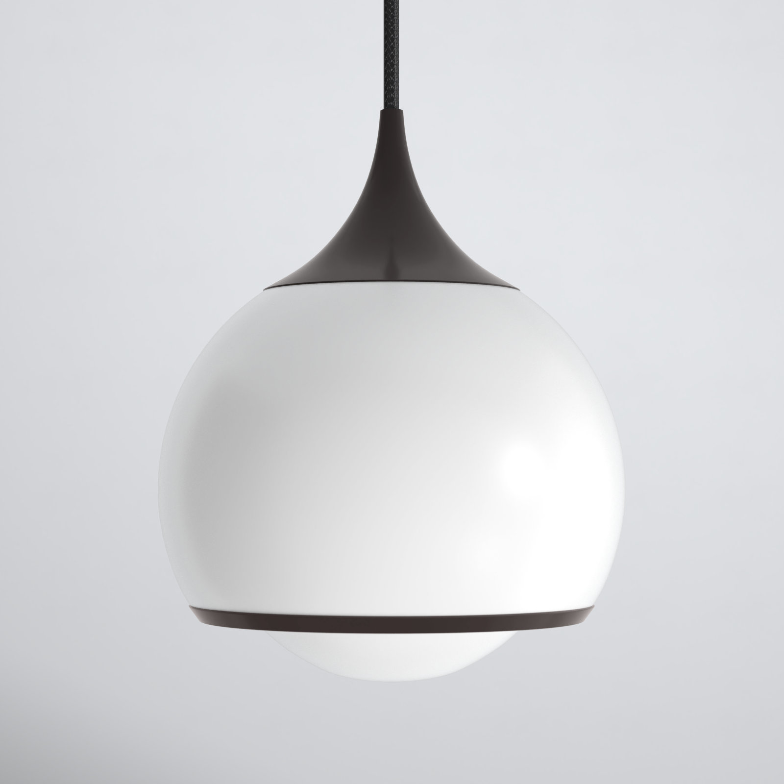 Kegan Single Light Glass Pendant, Old Bronze, 8.25" H x 6.75" W x 6.75" D