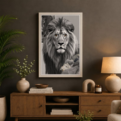 Noble Lion Modern - Wrapped Canvas