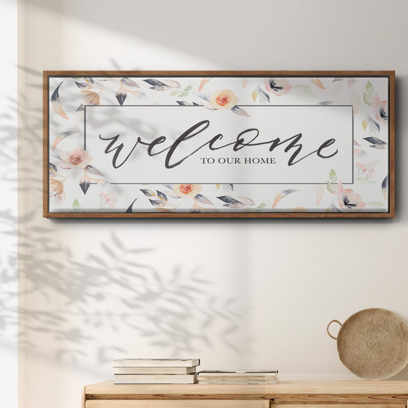 Welcome to Our Home - Toile encadrée, H 12 po x l 30 po