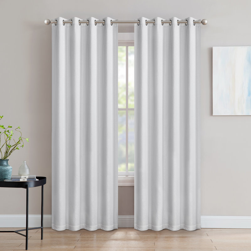 Holliman Curtain Single Panel, 52" W x 84" L, White