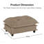 Repose-pieds 73 po en chenille café clair-130176461
