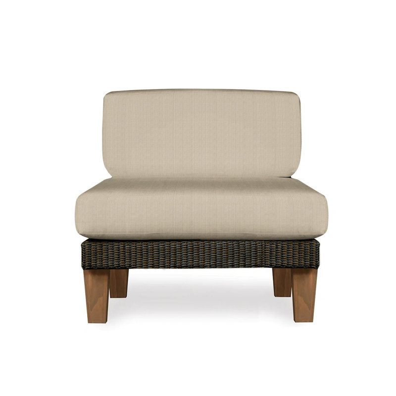 Catalina Outdoor Teak Lounge Chair, Mink, Demo Oatmeal
