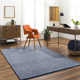 Rectangle Tariah Handmade Flatweave Wool Area Rug in Blue