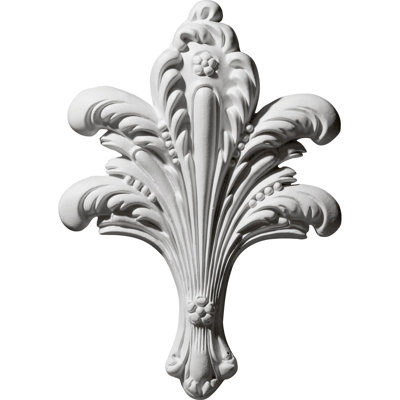 Leaf 8.75'' H x 6.25'' W x 0.75'' D Urethane Onlay Scroll