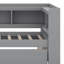 Lit de jour simple avec tiroirs, base de lit en bois massif avec bibliothèque en L, prises de courant et ports de charge USB-1835024767-1835024766