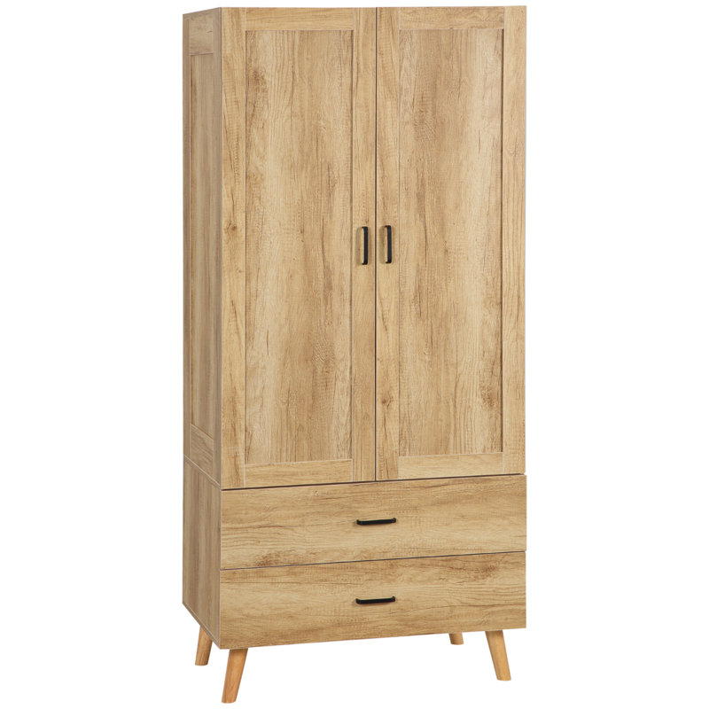 Khallil 2 Door Manufactured Wood Wardrobe