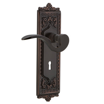 Nostalgic Warehouse Egg & Dart Plate Single Dummy with Decorative Keyhole and Manor Lever