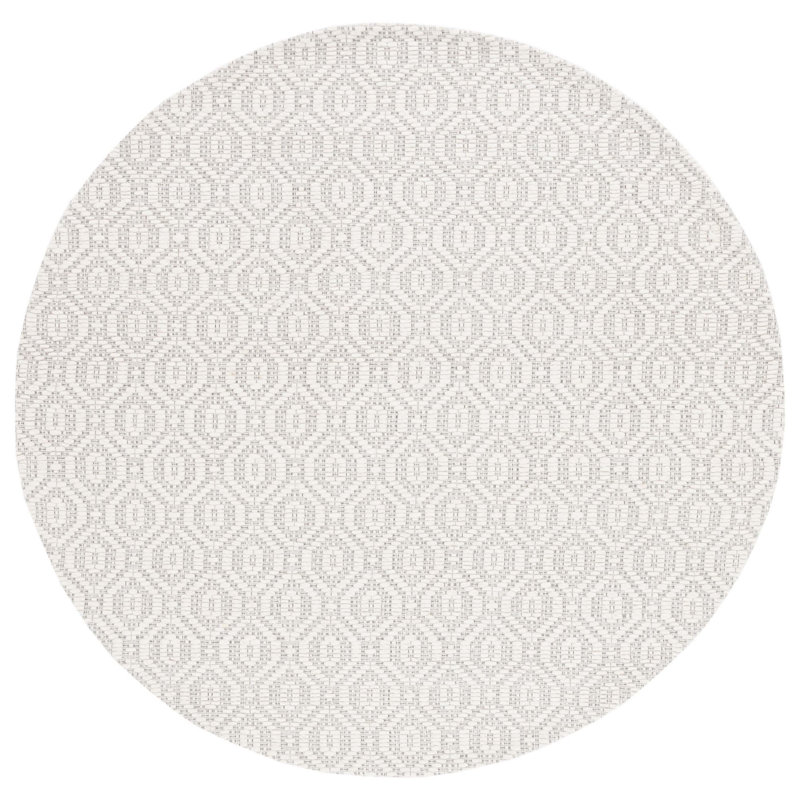 Brenlee Hand Woven Performance Geometric Rug, Round 6'