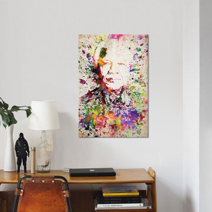 « nelson mandela », impression sur toile, H 12 po x l 8 po x P 0,75 po, Toile tendue, Pas de tapis