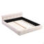 Lit tapissier en chenille avec motif damier, grand