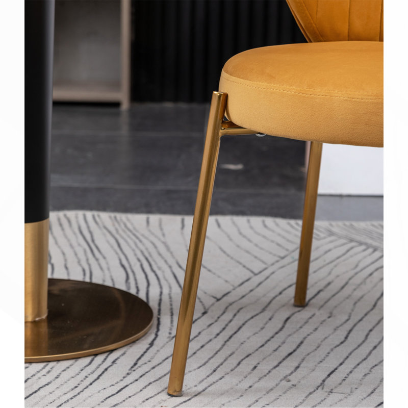 Chaise de salle à manger Amoa, Jaune