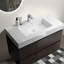 Meuble-lavabo de salle de bain en noyer 36 po - Lavabo, rangement maximum, lisse, poignée, noyer flottant moderne, grand silencieux,