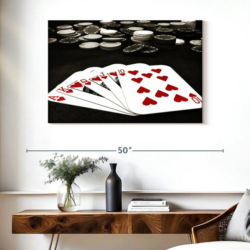 Senne Hearts Royal Flush, 26" H x 39" W