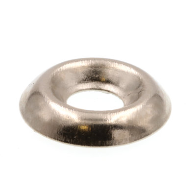Finishing Washers, Countersunk, #8, Nickel Plated Steel (50 Pack)