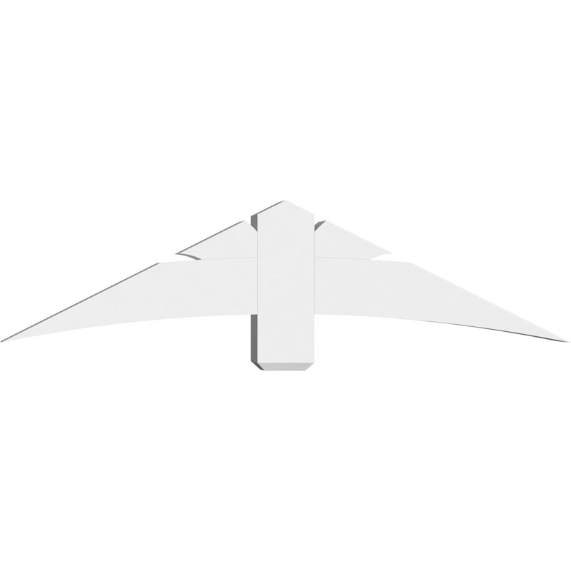 Support pour pignon Davenport, H 15 po x l 60 po (pas: 6/12), P 6 po x F 6 po, PVC