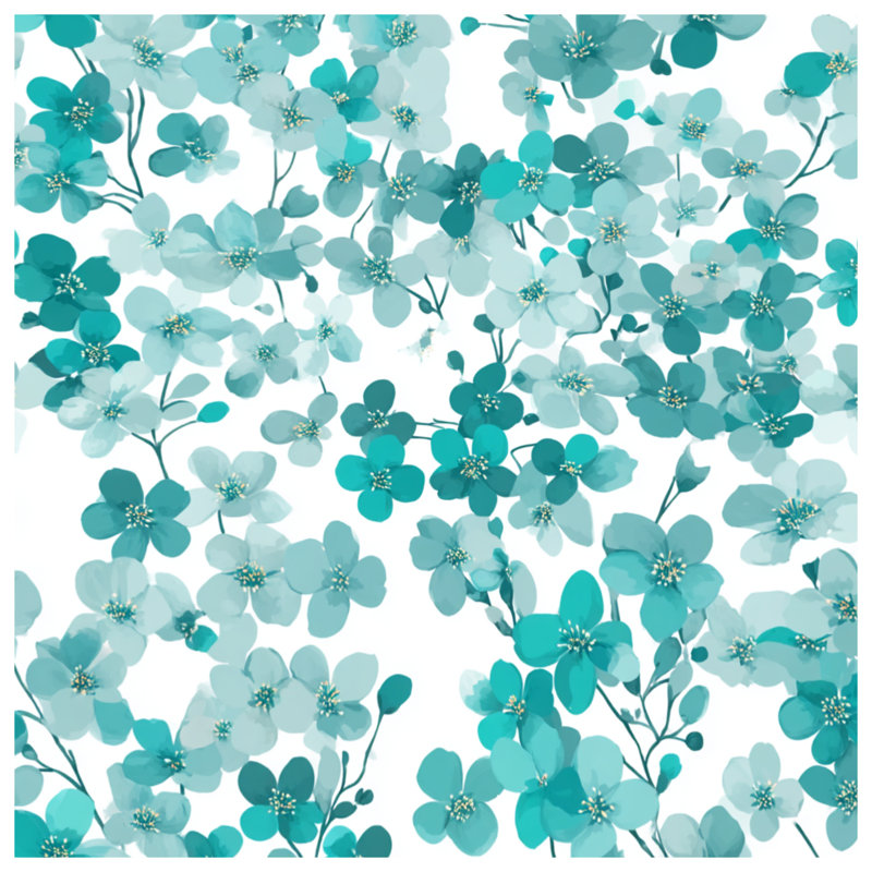 Housse de couette Floral Bedding Nature Scandinavian, Housse de couette pour grand lit, Motif floral bleu