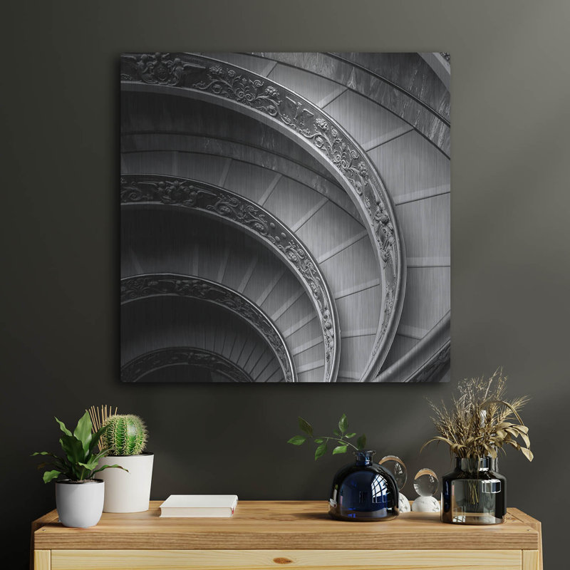 «Spiral Staircase No. 1» par Photoinc Studio, art mural en métal, H 24 po x l 24 po