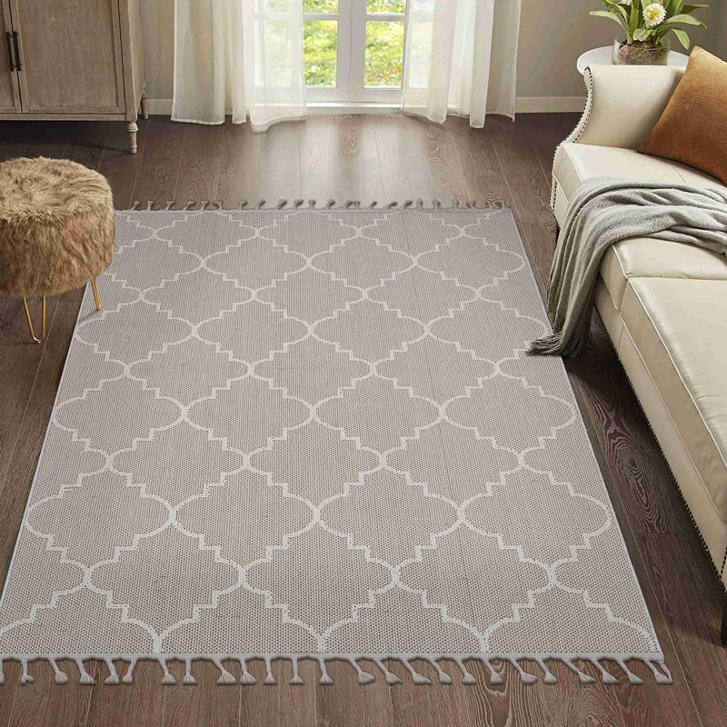Collection Trellis Indoor Outdoor Area Rug, Rectangle 5'3" x 7'6"