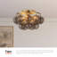 Plafonnier semi-encastré noir mat 18 po avec verre fumé Faye-425122520-425122521