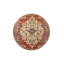 Tapis décoratif beige rétro à motif traditionnel lavable à la machine-485838108