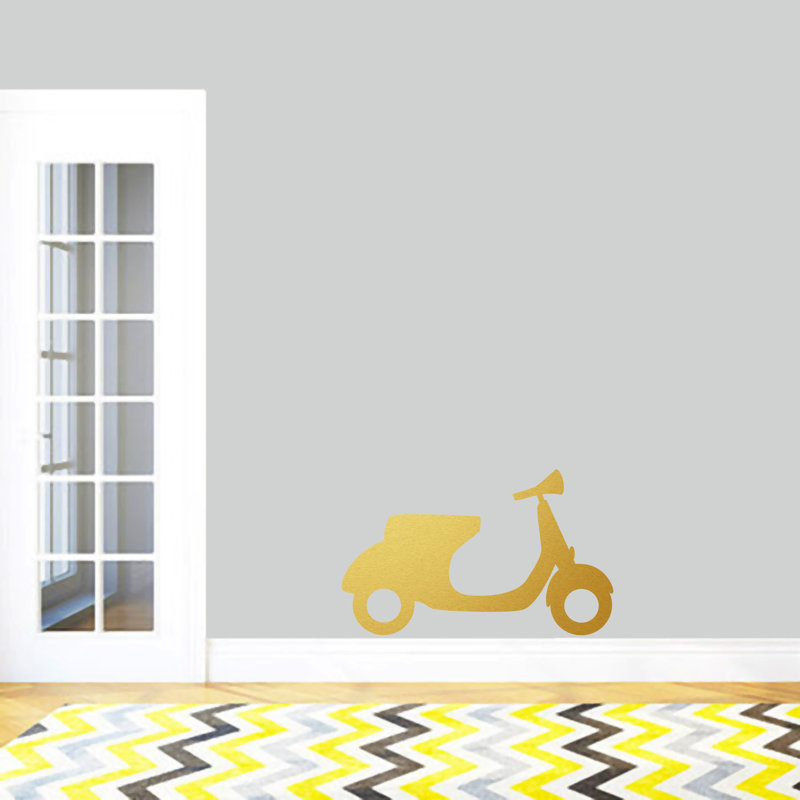 Décalcomanie murale scooter du moteur Monico, Or