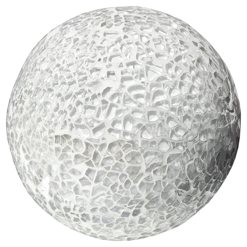 Handmade Glass Abstract Figurine / Sculpture Decorative Object, 10cm H x 10cm W, White