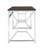 Martha office work area desk MDF/chrome, brown