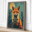 Fox Beneath the Moon Boho - Wrapped Canvas-316361063-316361119