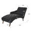 Chaise longue capitonnée en cuir de polyuréthane 60 "avec coussin-123039649