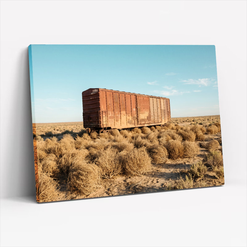 Ensemble de 1 tableau sur toile Desert Train, 16"H x 24"W, Wrapped Canvas