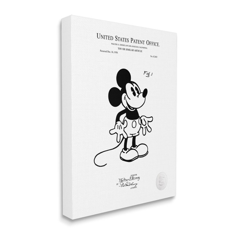 " Mouse Character Toy Diagram ", 48" H x 36" W x 1.5" D